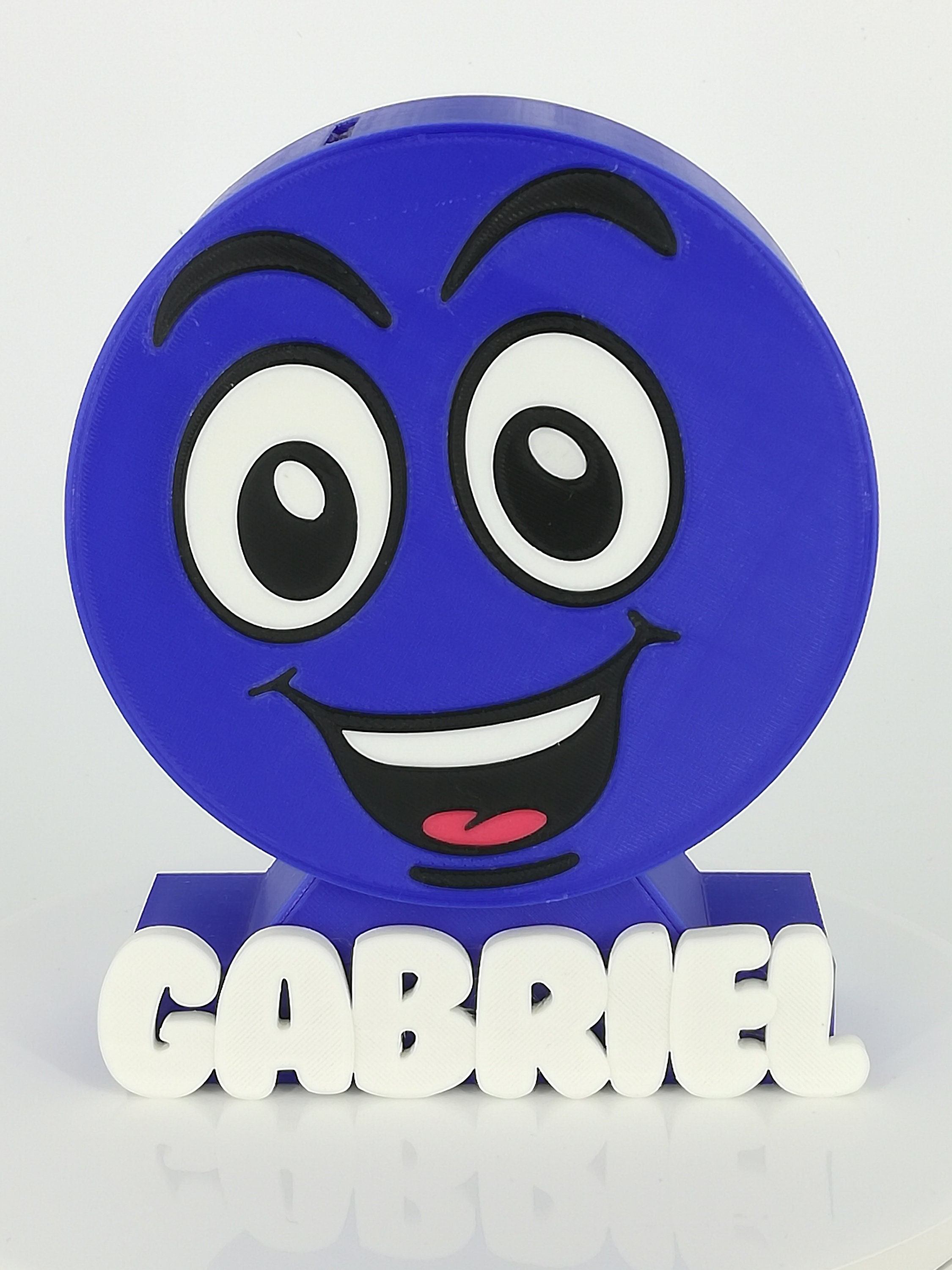 Tirelire Enfant Couleur Bleu ' Série Gabriel Personnalisée à Son Prénom Baptême Cadeau Anniversaire 