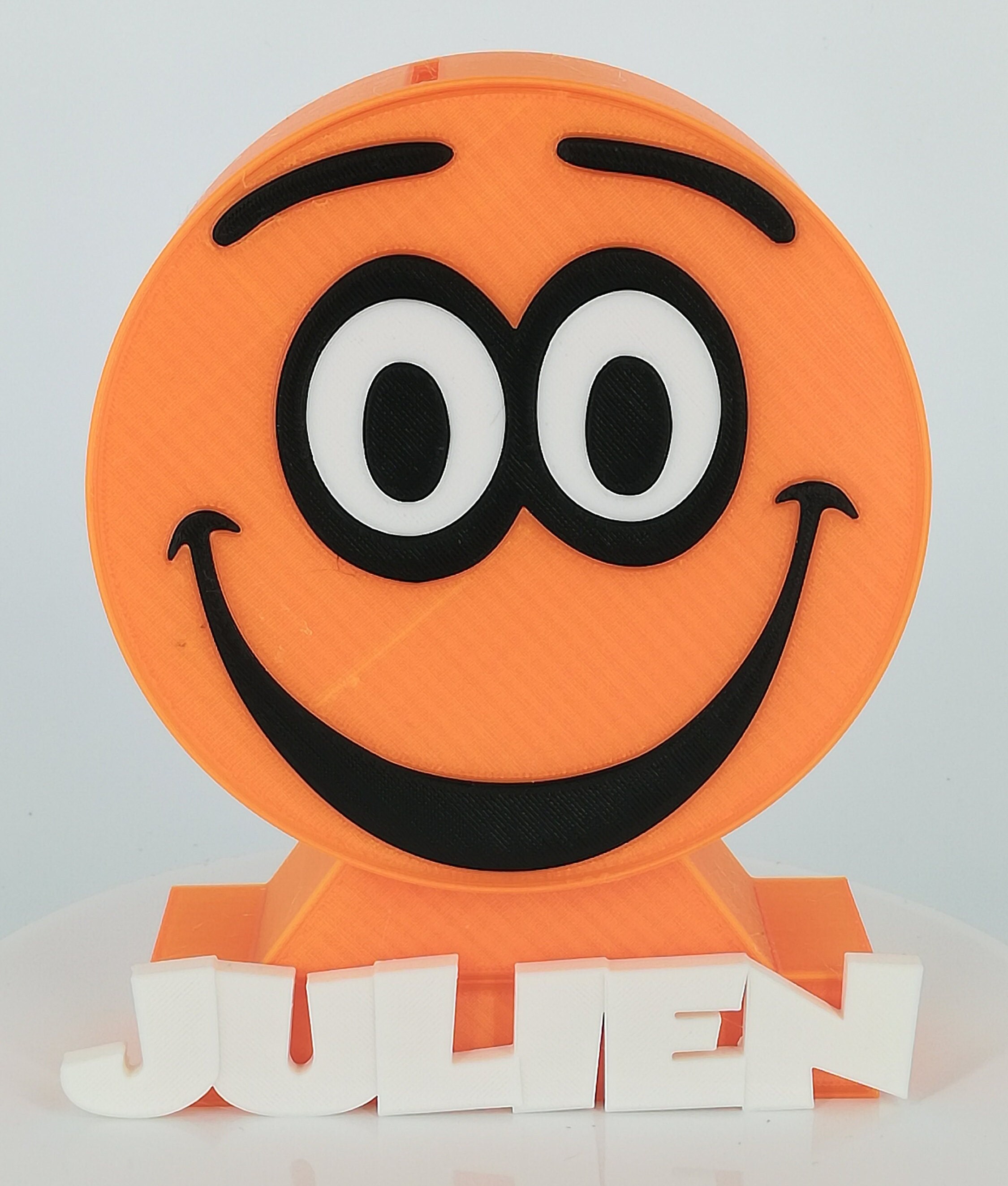 Tirelire Enfant Couleur Orange Pteg ' Série Julien Personnalisée à Son Prénom Baptême Cadeau Anniver
