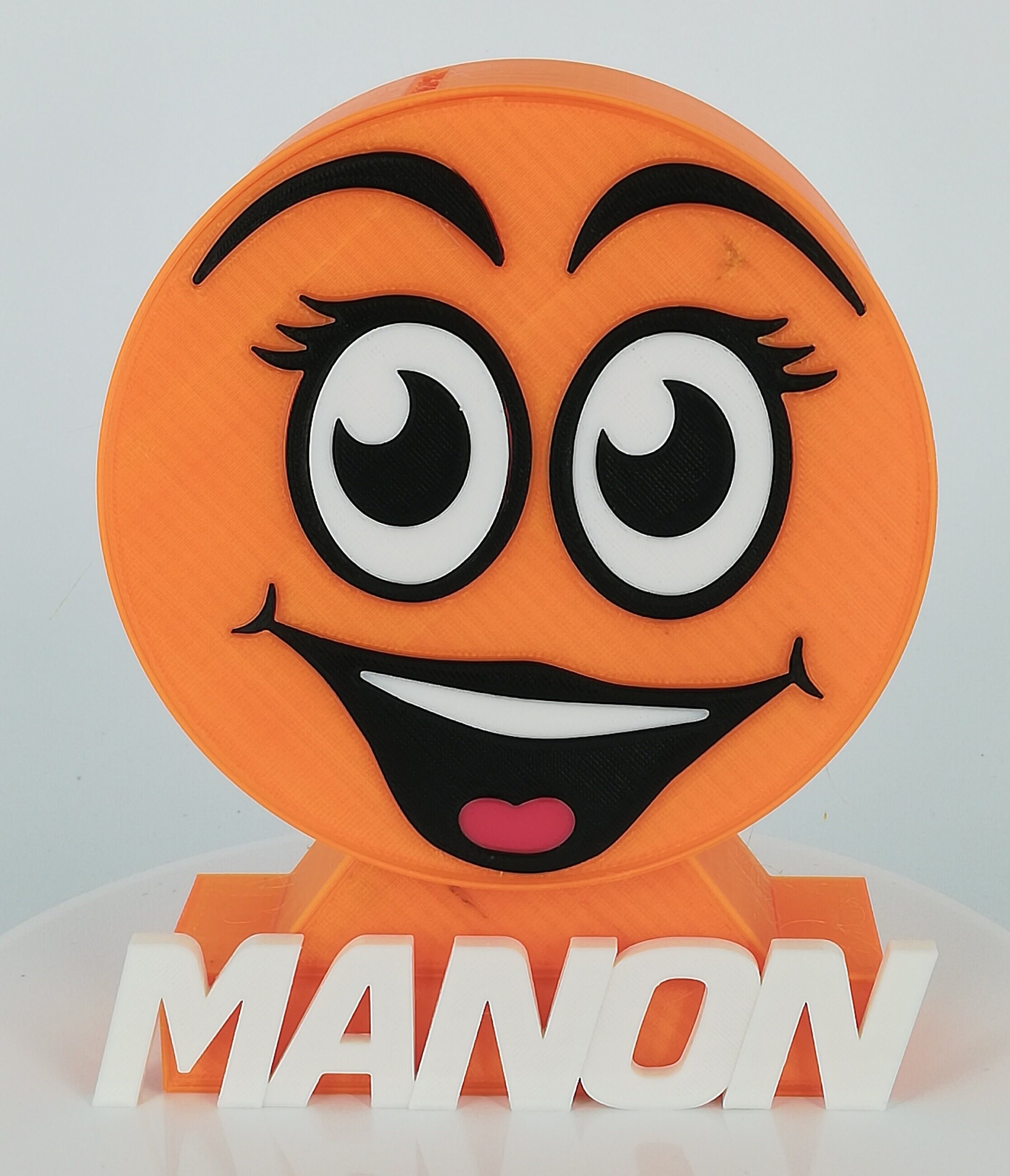 Tirelire Enfant Couleur Orange Pteg ' Série Manon Personnalisée à Son Prénom Baptême Cadeau Annivers