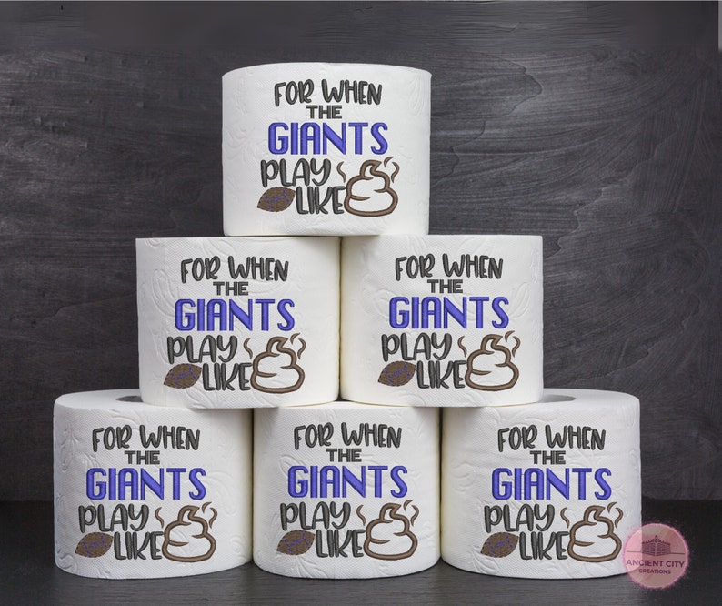 Funny Giants Football Gifts Bathroom Humor for When the Giants Play