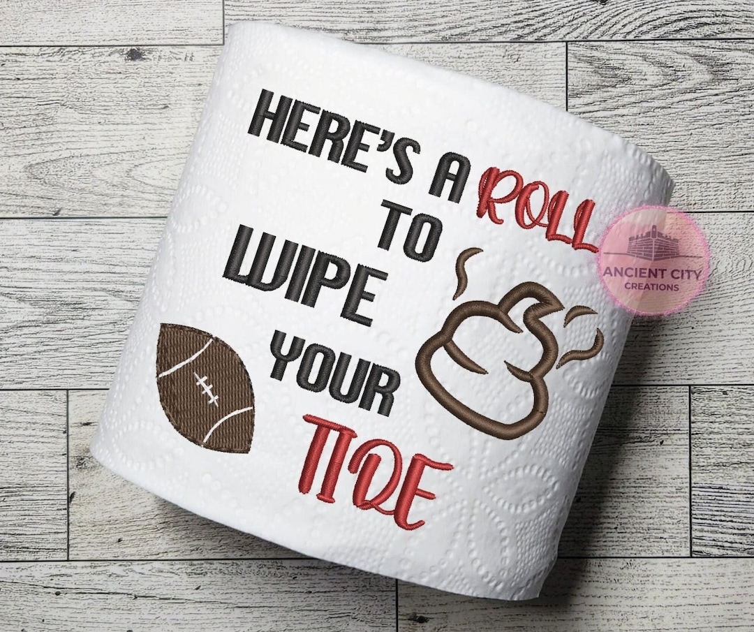 Funny Crimson Tide Football Gifts Bathroom Humor for When the Tide Play Like Poop Embroidered