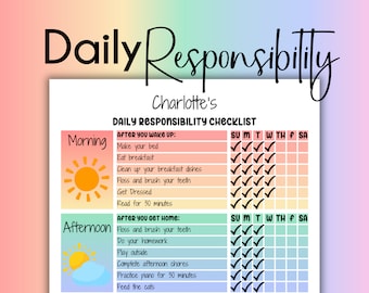 Kids Daily Schedule Template Printable Homeschool Daily Routine Kids Daily Routine Personalized Daily Routine Canva Template Homeschool Mom