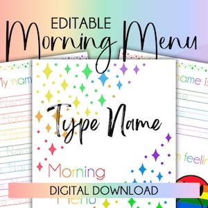 Feuilles d'exercices imprimables pour l'école à la maison pour préscolaire Menu du matin pour l'école maternelle Alphabet du menu pour l'école à la maison Ressources à imprimer pour l'école à la maison à imprimer pour la maternelle