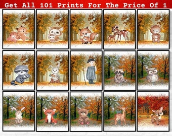 Fall Autumn Wall Art, October Quotes Wall Hanging, Fall Autumn Printable Wall Decor, Fall Digital Prints, Watercolor Pumpkin Wall Art, 2021