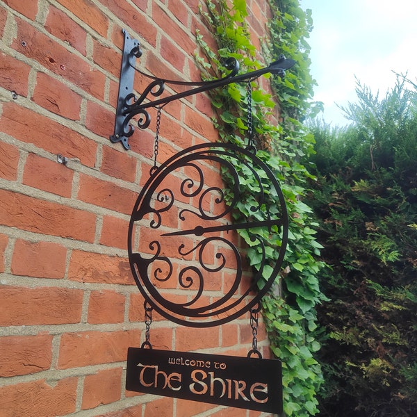 Welcome to the Shire Hanging Sign, Lord of the Rings Metal Sign, The Hobbit Door Sign, The Lord of the Rings Door Sign.