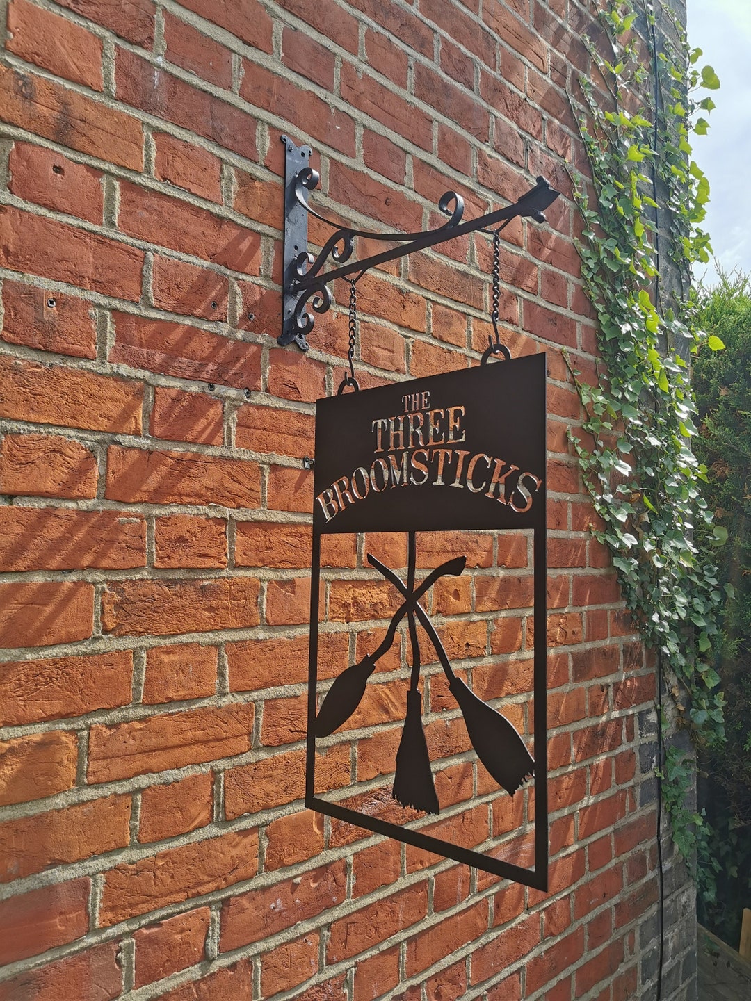 Wizarding World Pub Sign . the Three Broomsticks Pub . Custom Pub Sign ...