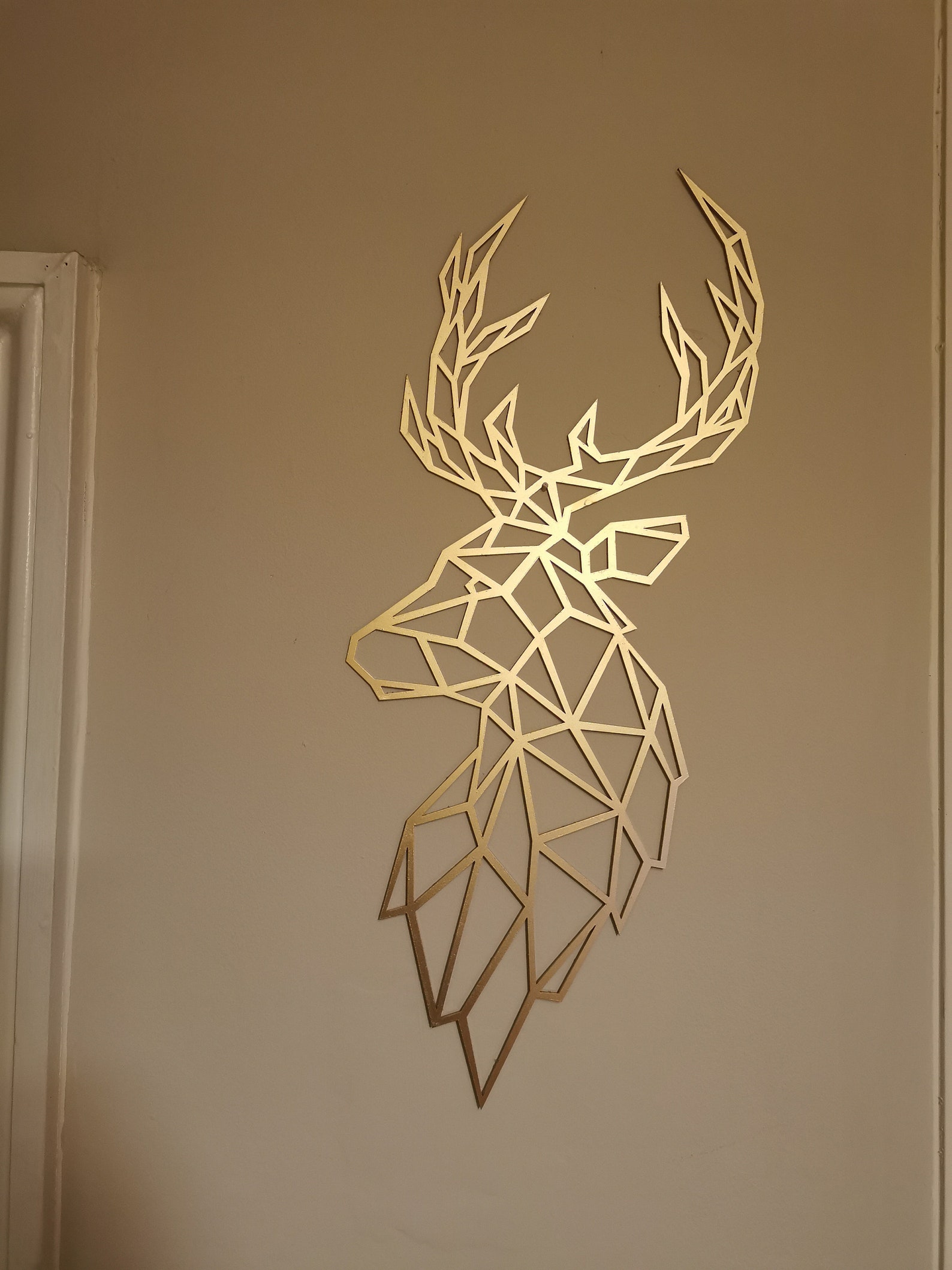 Geometric Stag Stainless Steel Metal Metal Wall Art. Etsy