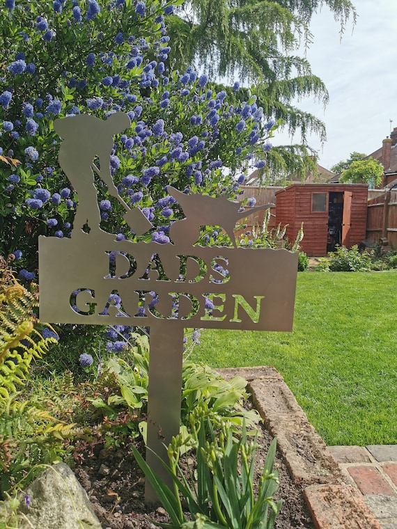 Dads Garden Sign . Dads Metal Garden Sign . Personalized - Etsy UK