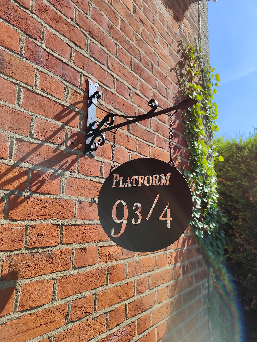 Platform 9 3/4 Sign Harry Potter Hanging Sign, Hogwarts Express Sign, Harry Potter Metal Sign
