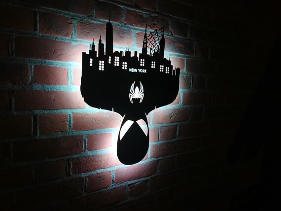 Spiderman wall 2024 night light