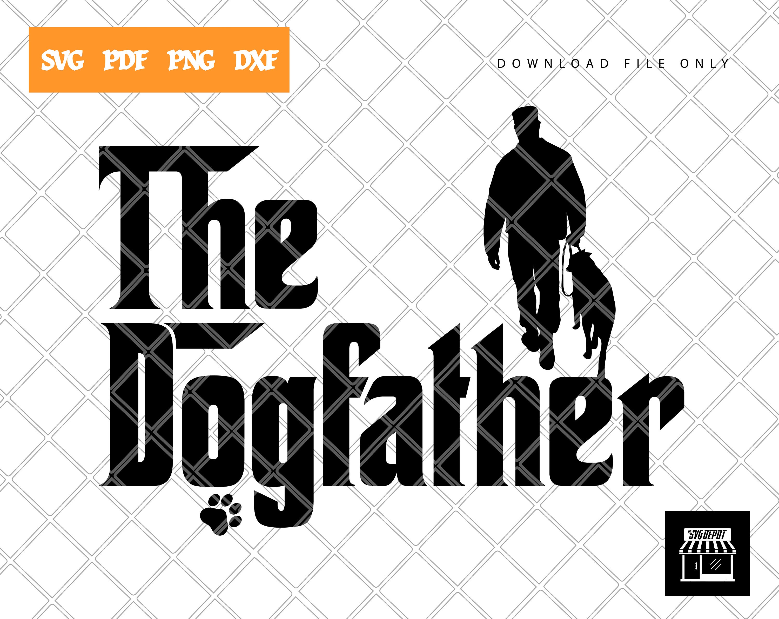 The Dogfather svg Fur Dad Shirt svg Dogs svg Father's | Etsy