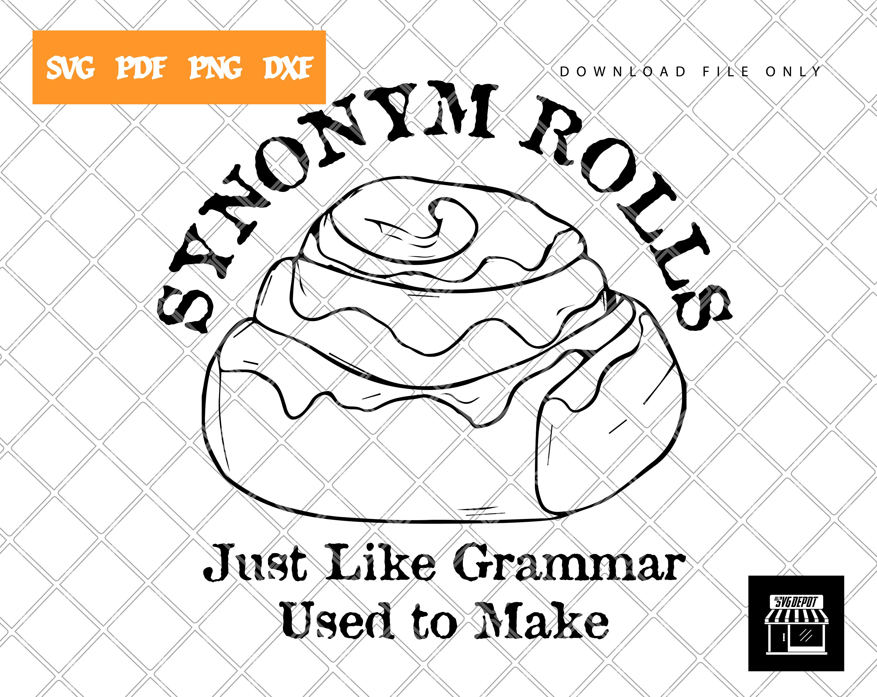 Synonym Rolls Just Like Grammar Used to Make svg Silhouette Etsy