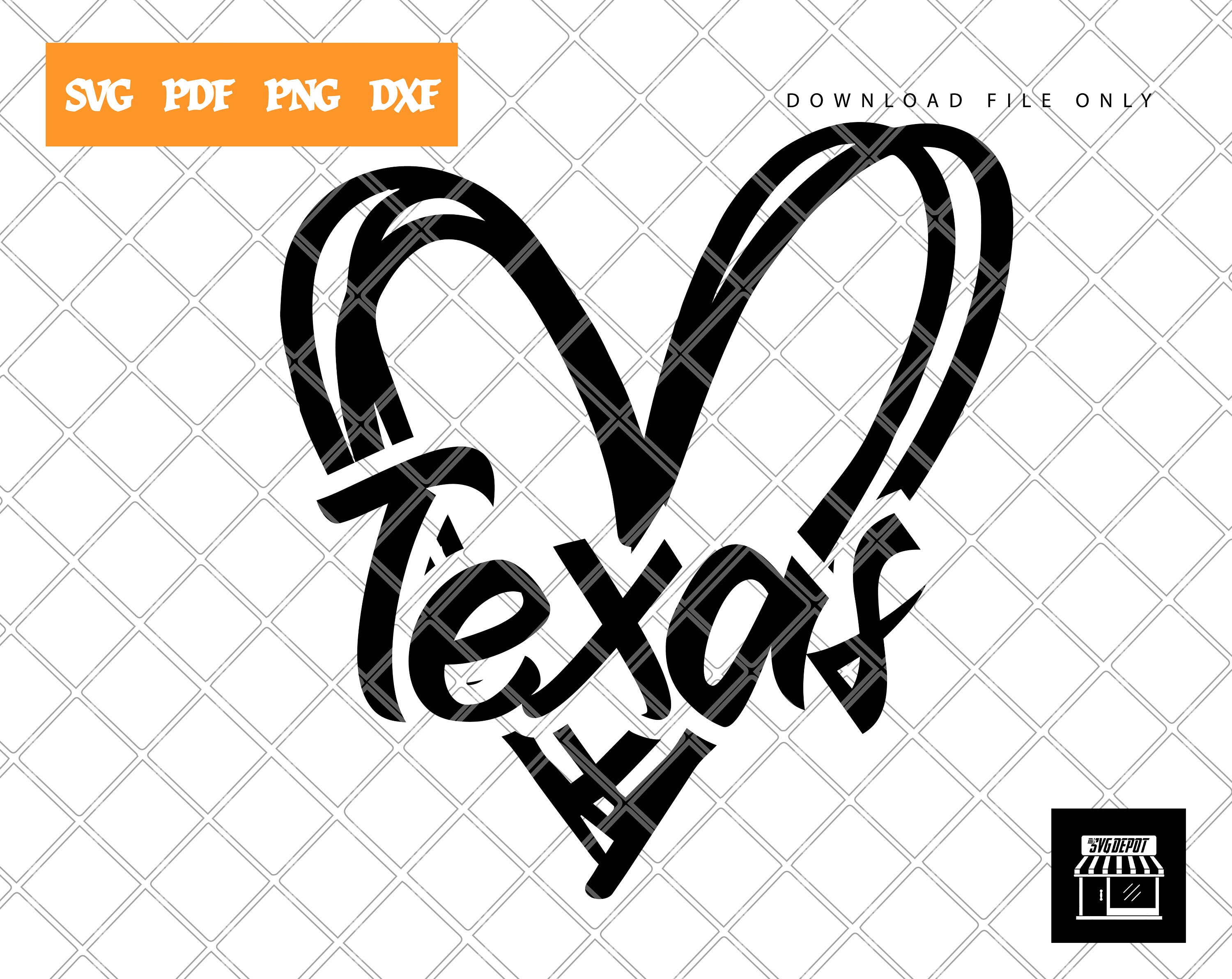 Texas Heart Svg TX Svg Texas State Svg Love Texas Svg Etsy