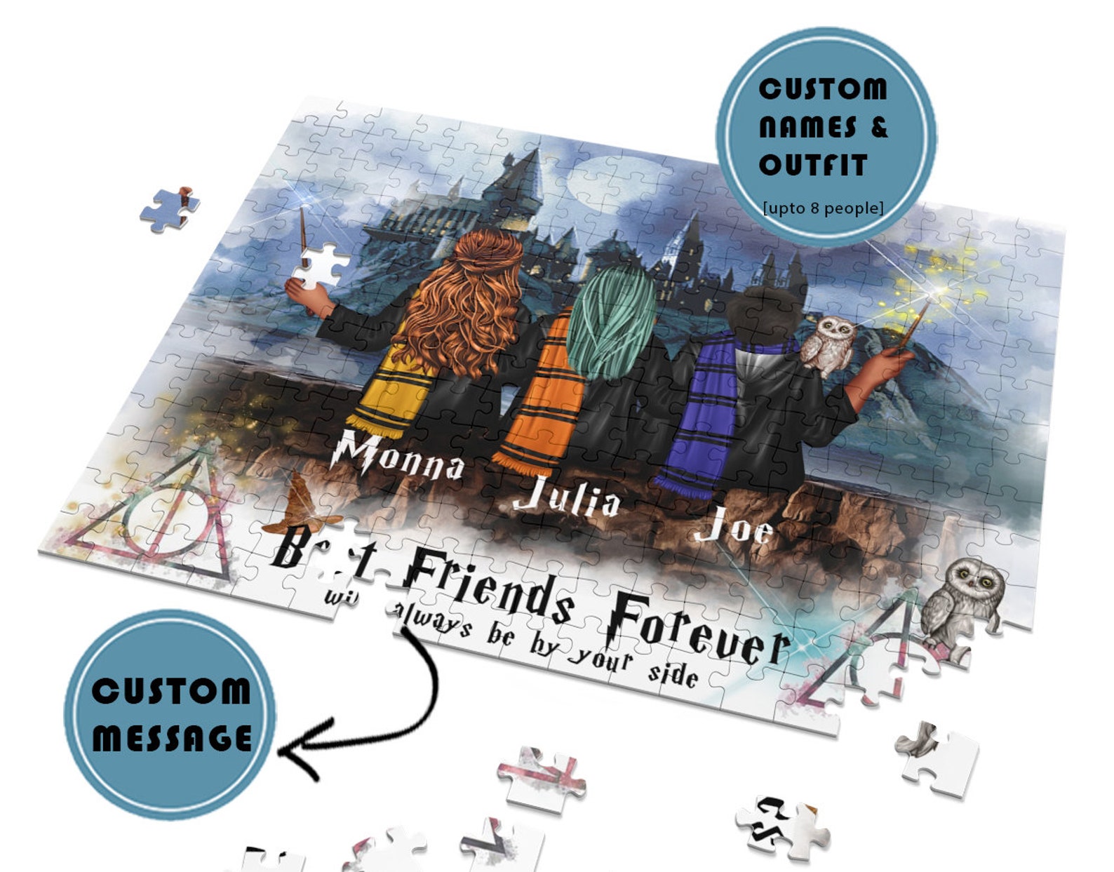 Custom Harry Potter Puzzle 25 Personen Zauberer Freunde Etsy