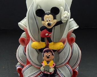 new 7"tall Mickey Mouse and Son Decorative Pillar Candle - FREE SHIPPING!