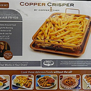 COPPER CRISPER by Copper Chef -Turn Your Oven Into An Air Fryer-FREE Shipping!