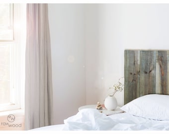 Tête de lit | Kita | Hauteur 80 cm - Fait main avec du bois de récupération rustique - Parfait pour la chambre à coucher