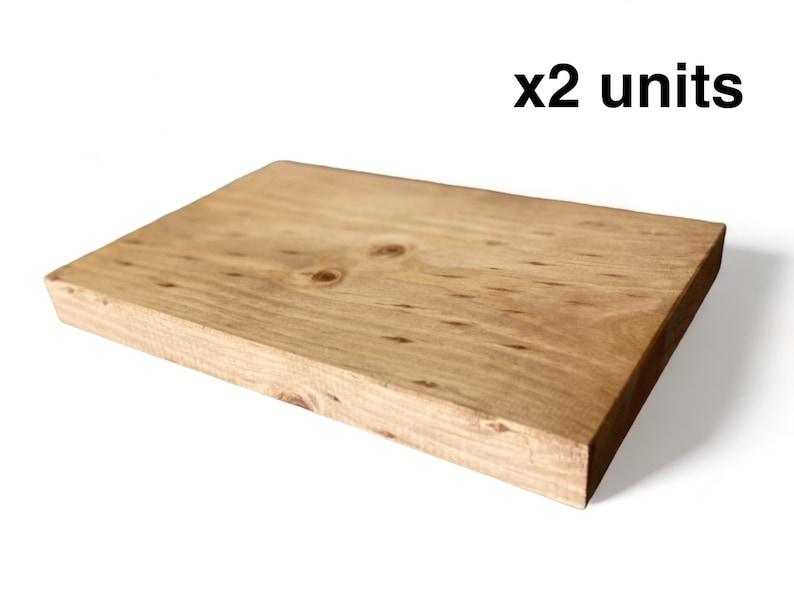 Ensemble de tables de chevet flottantes 2 unités Ontake Fait main avec du bois massif Parfait pour la chambre à coucher image 5