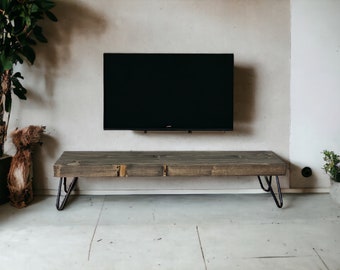 Mesa de centro / Soporte para TV / Kitakami - Hecho a mano con madera maciza - Perfecto para sala de estar