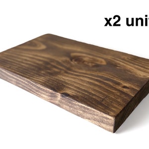 Ensemble de tables de chevet flottantes 2 unités Ontake Fait main avec du bois massif Parfait pour la chambre à coucher image 4