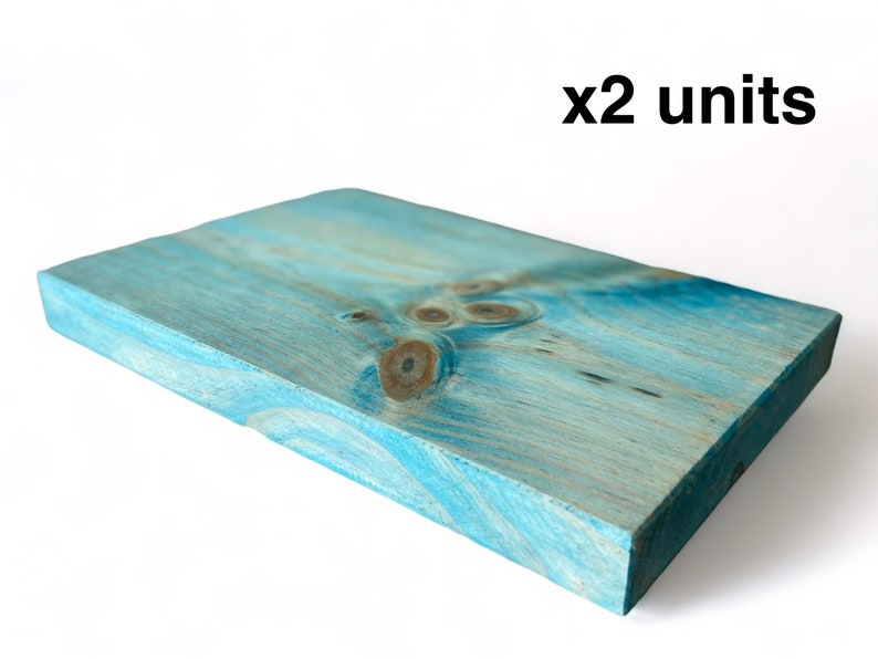Ensemble de tables de chevet flottantes 2 unités Ontake Fait main avec du bois massif Parfait pour la chambre à coucher image 7