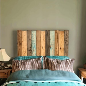 Tête de lit | Haku « Couleurs » | Hauteur 80 cm - Fait main avec du bois massif - Parfait pour la chambre à coucher