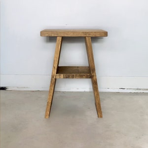 Handmade Solid Wood Nightstand: Rustic Bedside Table, Ena
