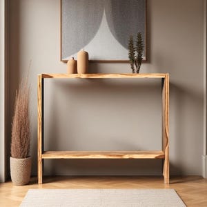 Gang, instapconsole, consoletafel, dressoir | Agano: 'OAK'-afwerking. Handgemaakt van massief hout: perfect voor thuis, in de hal of in de slaapkamer