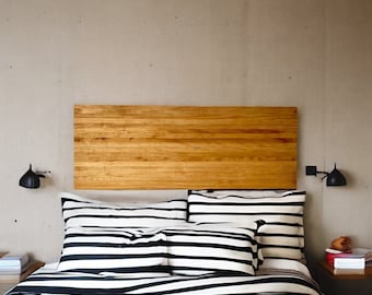 Testiera / Altezza 80 / Finitura "Rovere" / Hiyori - Realizzato a mano in legno massello - Perfetto per la camera da letto