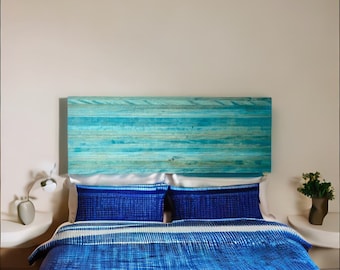 Testiera / Altezza 60 / Finitura "Mare" / Hiyori - Realizzato a mano in legno massello - Perfetto per la camera da letto