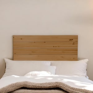 Handmade Solid Wood Headboard: &quot;D A R K&quot; Rustic Walnut Finish. HIYORI