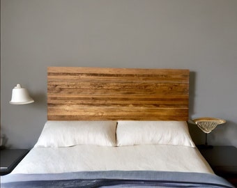 Headboard | Height 60 | "Dark" Finish | Hiyori - Handmade with solid wood - Perfect for bedroom