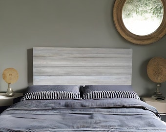 Headboard | Height 60 | "Old White" Finish | Hiyori - Handmade with solid wood - Perfect for bedroom