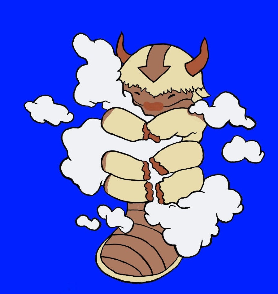 Appa machine embroidery design avatar the last airbender  etsy