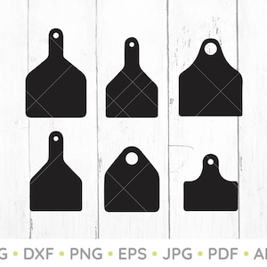 Cow Tag SVG, Cattle Ear Tag svg, Ear Tag svg, Eartag svg, Cattle Tag svg, Western Craft svg, Cricut, Silhouette, Cricut svg, PNG, PDF