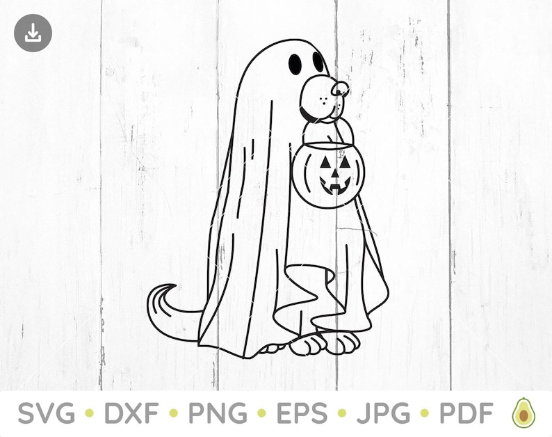 Ghost dog SVG, Dog SVG, Ghost SVG, Ghost Silhouette, Ghost dog Vector, Pumpkin Svg, Pumpkin Clipart, Halloween Svg, Halloween Clipart image 1