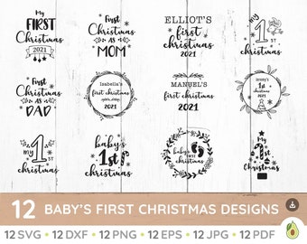 Baby's first christmas svg bundle, First Christmas svg, Ornament svg, My first Christmas svg, first christmas svg, Kids christmas svg, png