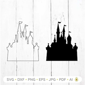 Castle svg, Castle Design, svg, png, jpeg, Silhouette, Glowforge, Cut files for Cricut, Cutting Machine, Digital Design