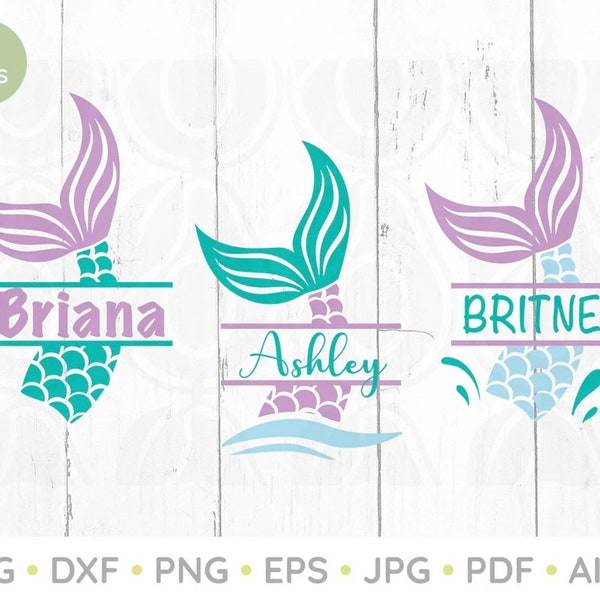 Mermaid Tail SVG, Mermaid SVG, Mermaid Tail Name SVG, Cricut, Name svg