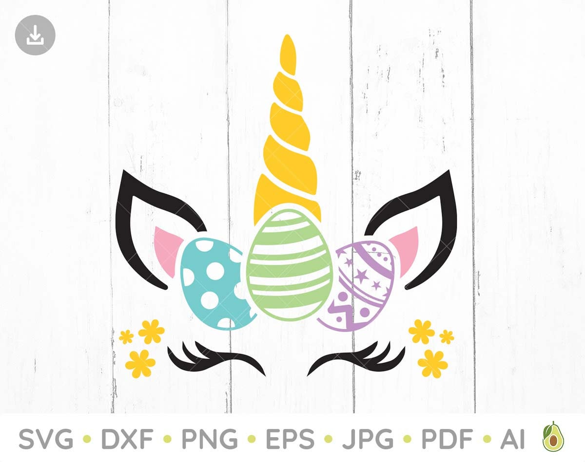 Easter Unicorn SVG Easter Bunny Unicorn SVG Flowers Unicorn - Etsy