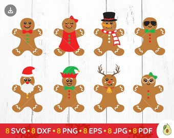 Gingerbread SVG Bundle, Gingerbread PNG, Gingerbread Ornament, Christmas Shirt svg, Christmas SVG, Christmas Crafts Kids, Holiday Svg, Pdf