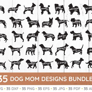 Dog mom svg bundle, dog svg, dog lover svg, dog mom svg, dog breeds svg, puppy svg, dog sayings svg, dog clipart png, fur mom svg, pdf, dxf