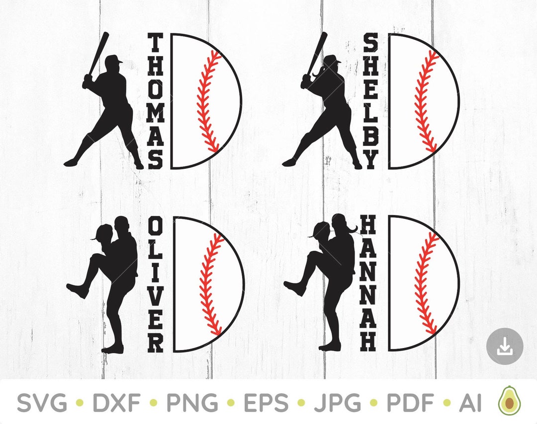 Baseball Monogram SVG, Baseball Name SVG, Baseball Personalized SVG