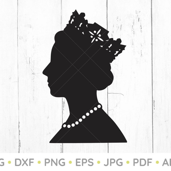 Queen Elizabeth Memorial SVG, The Queen Emblem, Remembrance Gift, Cut Files for Cricut, svg, png, dxf, Silhouette, Png