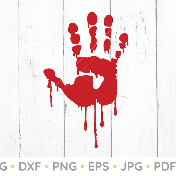 Bloody Handprint Etsy
