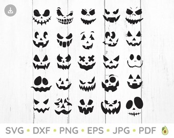 Pumpkin face Svg, Jack O Lantern faces svg, Halloween bundle svg, Halloween pumpkins faces svg, Cricut, SVG, Digital download, Instant