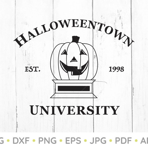 Halloweentown SVG, Halloween SVG, decoraties SVG, Halloween clipart, pompoen, bestanden knippen, SVG, PNG, DXF-bestanden, Cricut