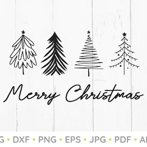 Árvores de Natal Svg, Feliz Natal Svg, Natal svg, Arquivo de corte de árvores de Natal, Sublimação