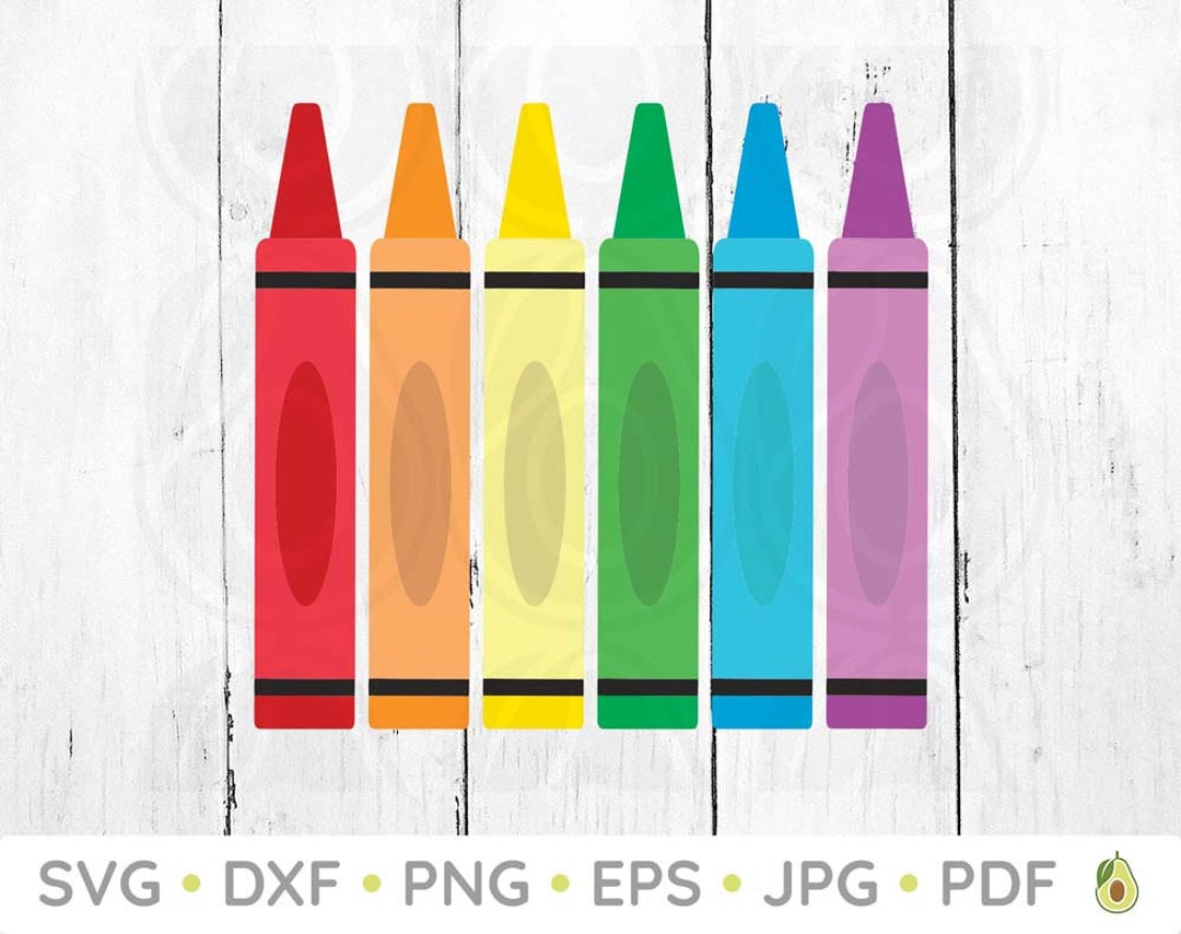 Crayon SVG and PNG Cricut Crayon Clip Art Teacher Cut Etsy