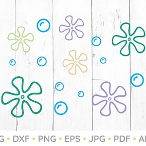 Hawaiian island Flowers SVG, Flower pattern svg, Flower Svg, Cute svg, Cricut, Silhouette, Cricut svg, PNG, PDF, Silhouette svg